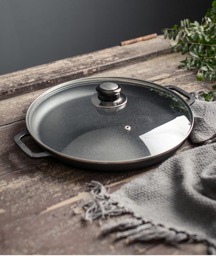 加厚铸铁无涂层鏊子煎饼果子工具平底锅生铁家用烙饼不粘手抓饼锅铁锅