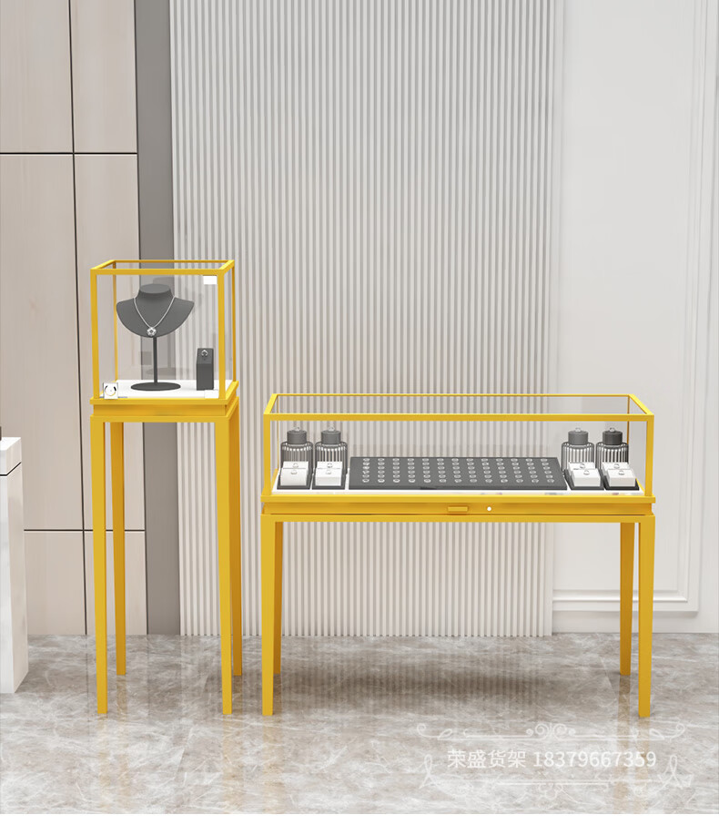 珠宝展示柜黄金银饰品首饰玻璃展柜手表眼镜柜台工艺品陈列柜现货4545