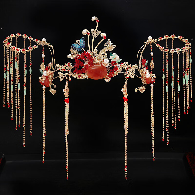 秀禾服新娘头饰大气婚礼结婚中式凤冠发饰步摇流苏古装配饰品 01