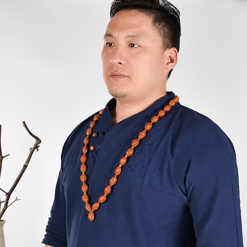 盘道 橄榄核手串 三十六财神 橄榄核脖挂36籽财神罗汉 文玩手串橄榄