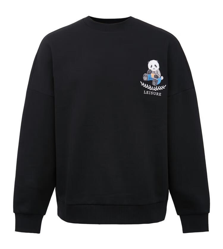 jackjones杰克琼斯冬季男装时尚宽松刺绣熊猫长袖卫衣潮221133036 e40