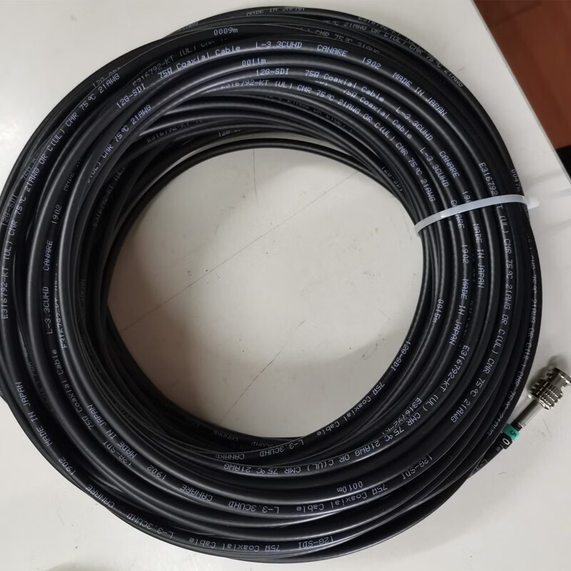 5广播级4k视频线头75欧姆同轴电缆超高清12g sdi l-3.3 1米做头