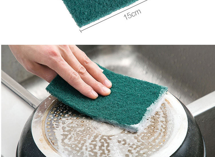 百洁布洗碗布厨房金刚砂海绵擦清洁抹布含砂加厚拉丝刷锅 20片含砂