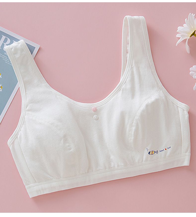 女生小背心少女内衣发育期小背心女学生大童912女孩高中初中生16岁