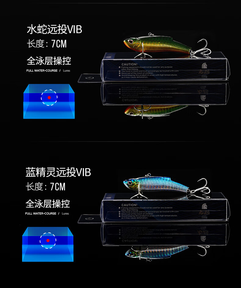 汉鼎路亚饵远投vib淡水假饵海钓深水颤游响珠鲈鱼翘嘴黑鱼饵套装 远投