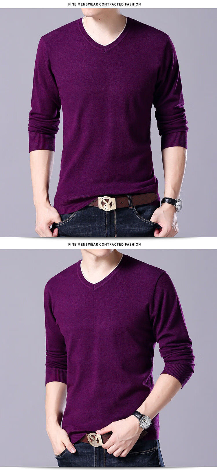 皮尔卡丹同款高档品牌特价店羊绒衫男v领衣加肥加大码肥佬胖子特大号