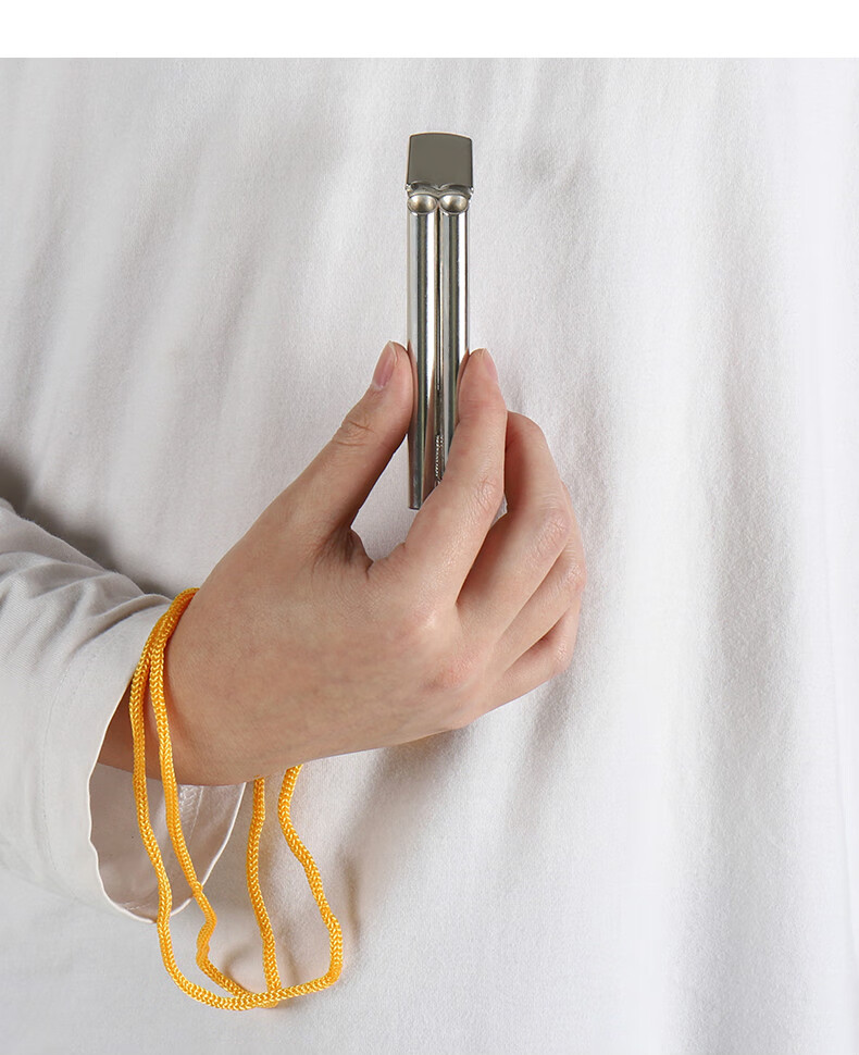 双音哨裁判口哨不锈钢三音哨子篮球比赛金属哨警报笛专用多音口哨双音