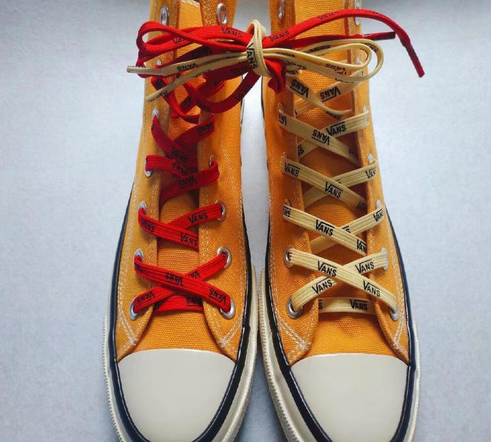 适配匡威vans解构鞋带1970s鞋带高帮帆布鞋带男女经典鞋带 黑色120cm