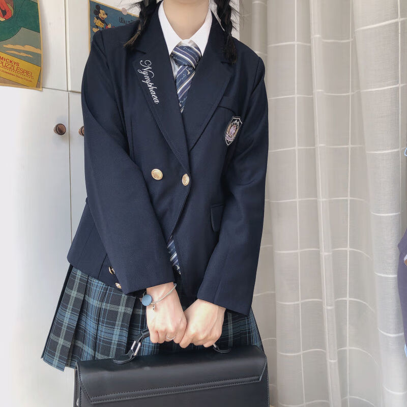 少女日系学院风韩版西装jk制服校服长袖小西服外套春秋学生jk外套