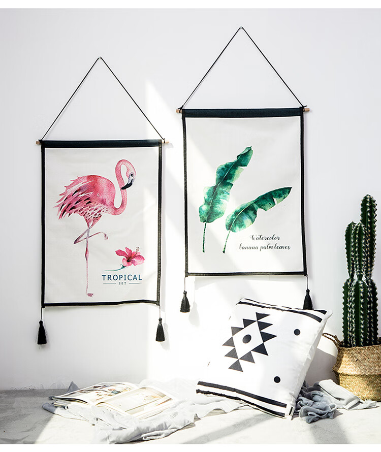 北欧挂布ins背景布墙面墙壁装饰品个性布艺壁挂客厅奶茶店挂件 斑马