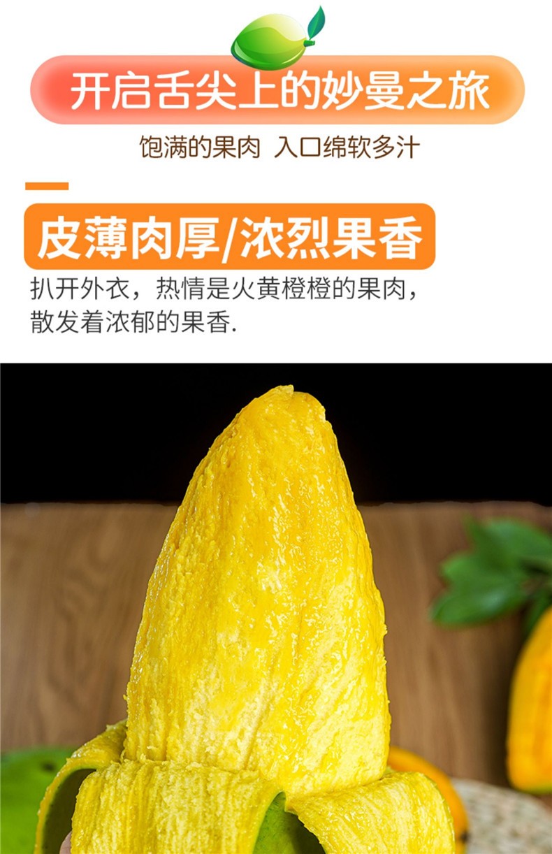 321-芒果生鲜 越南大青芒果 应季新鲜采摘 进口热带水果 越南大青芒 10斤净重9斤单个200-400克-详情图