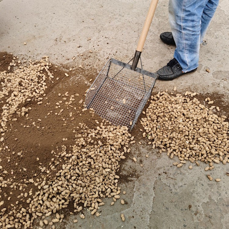 花生筛土神器新款加固人工过滤玉米叉子板栗铁锹网眼铲子漏土筛子.