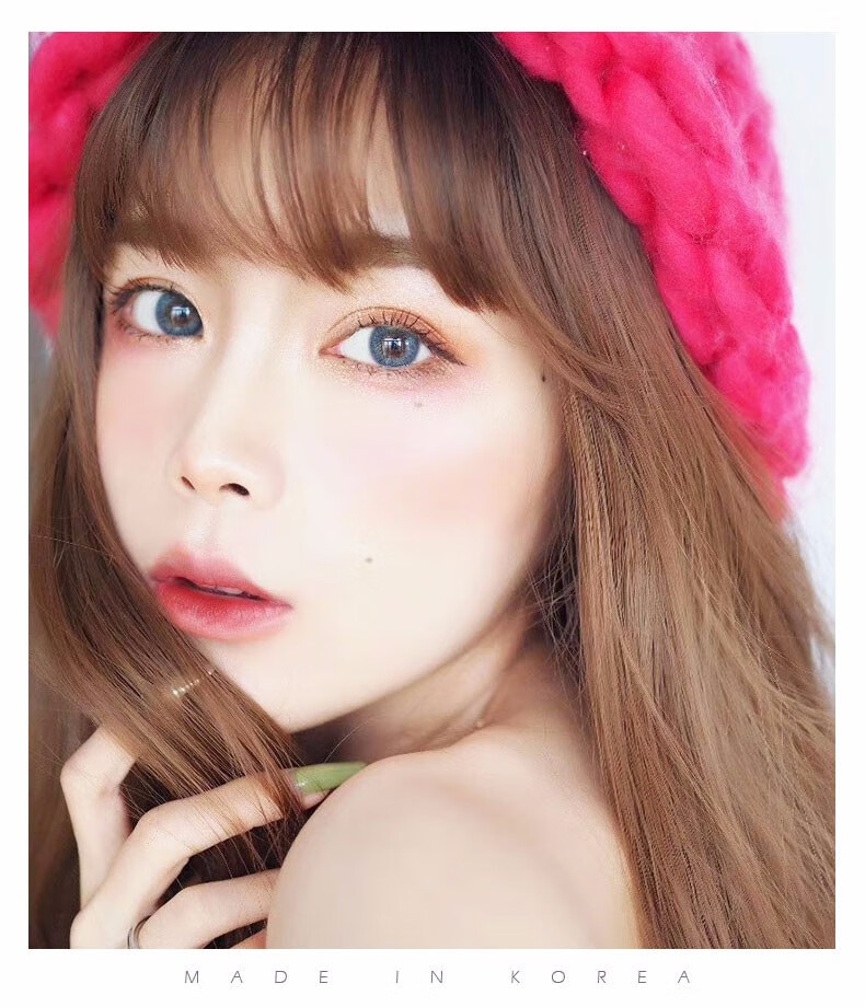 dreamcon冰冰暖棕韩国硅水凝胶美瞳年抛女隐形眼镜大牌官网音目 14.