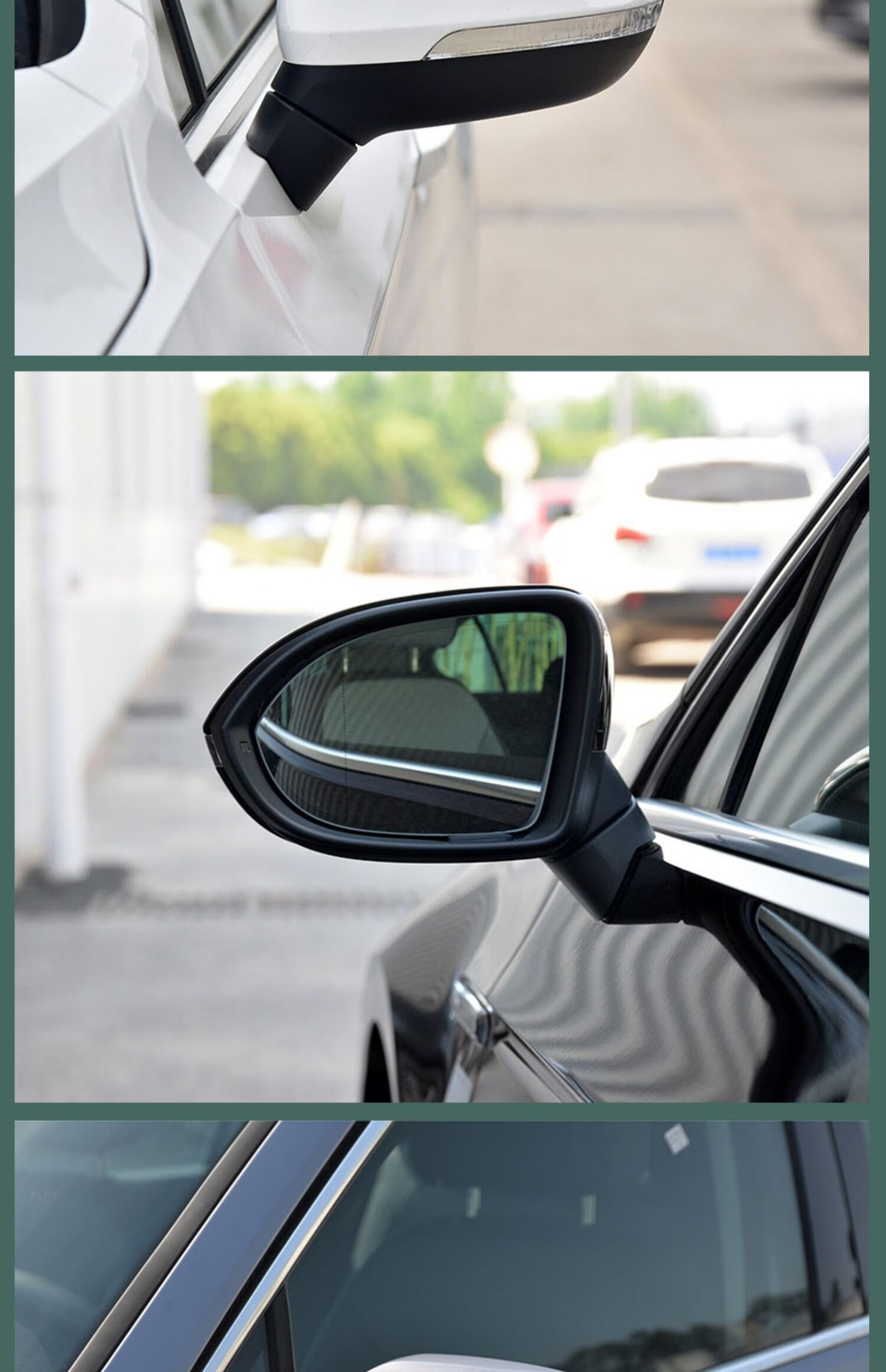 大众迈腾倒车镜总成cc后视镜反光镜总成灯带漆左右原装闪迅 10-16款cc