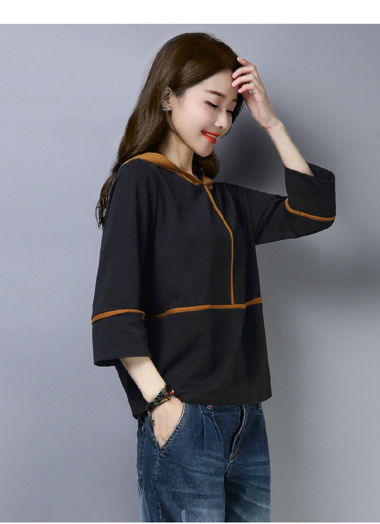 短装连帽衫 黑色 m 品牌: 茵侈 商品名称:ief爱衣服因曼同款春天休闲