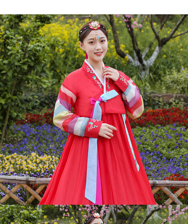 阿亨古装宫廷公主少数民族朝鲜族演出服小品新款传统韩服女韩国古装