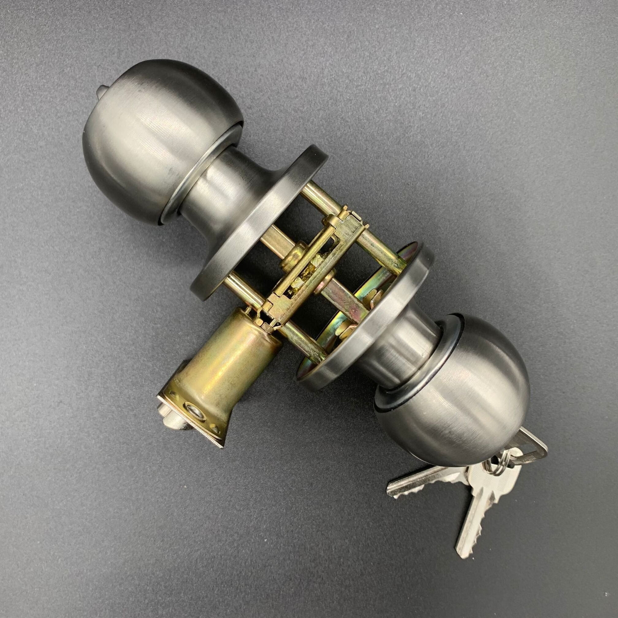 球锁三柱式塑钢门锁铝合金门锁室内球形锁卫生间球锁三杆锁杆式锁全铜