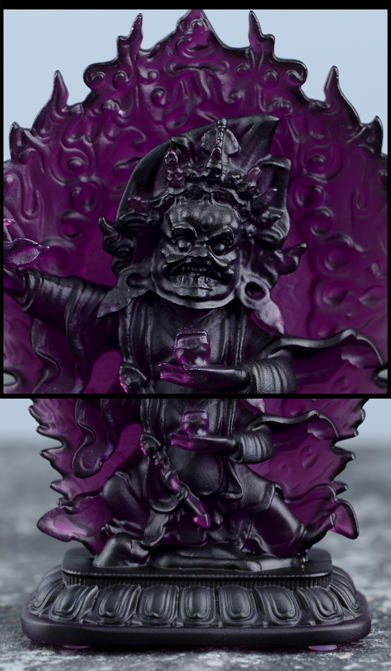 古法琉璃二臂玛哈嘎拉护法大黑天财神像佛像密宗居家佛堂寺庙供奉