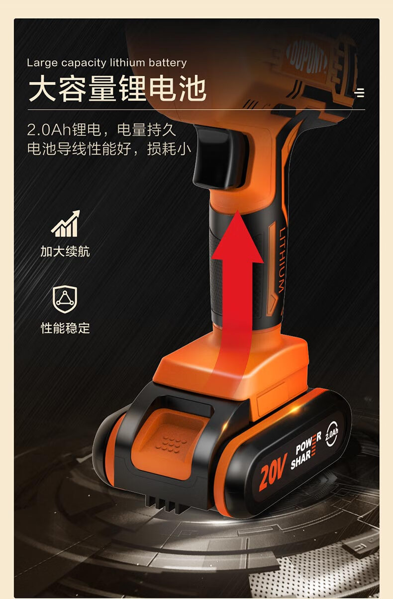 【杜邦(dupont)d-dj101-1电锯】dupont杜邦电锯木工工具家用20v锂电