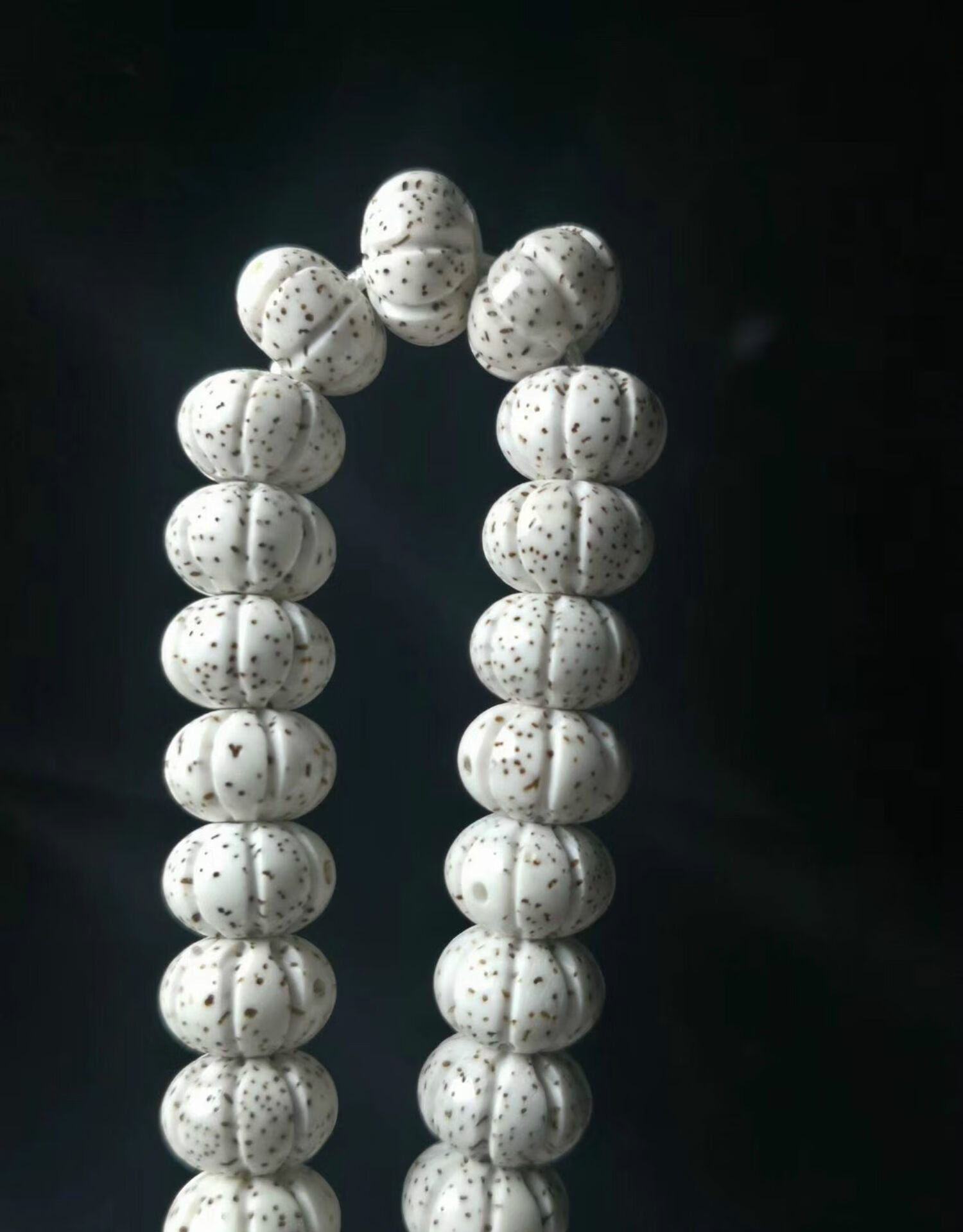 情冰 星月菩提籽手串 108颗佛珠南瓜珠 多瓣海南料高密15mm原籽男女