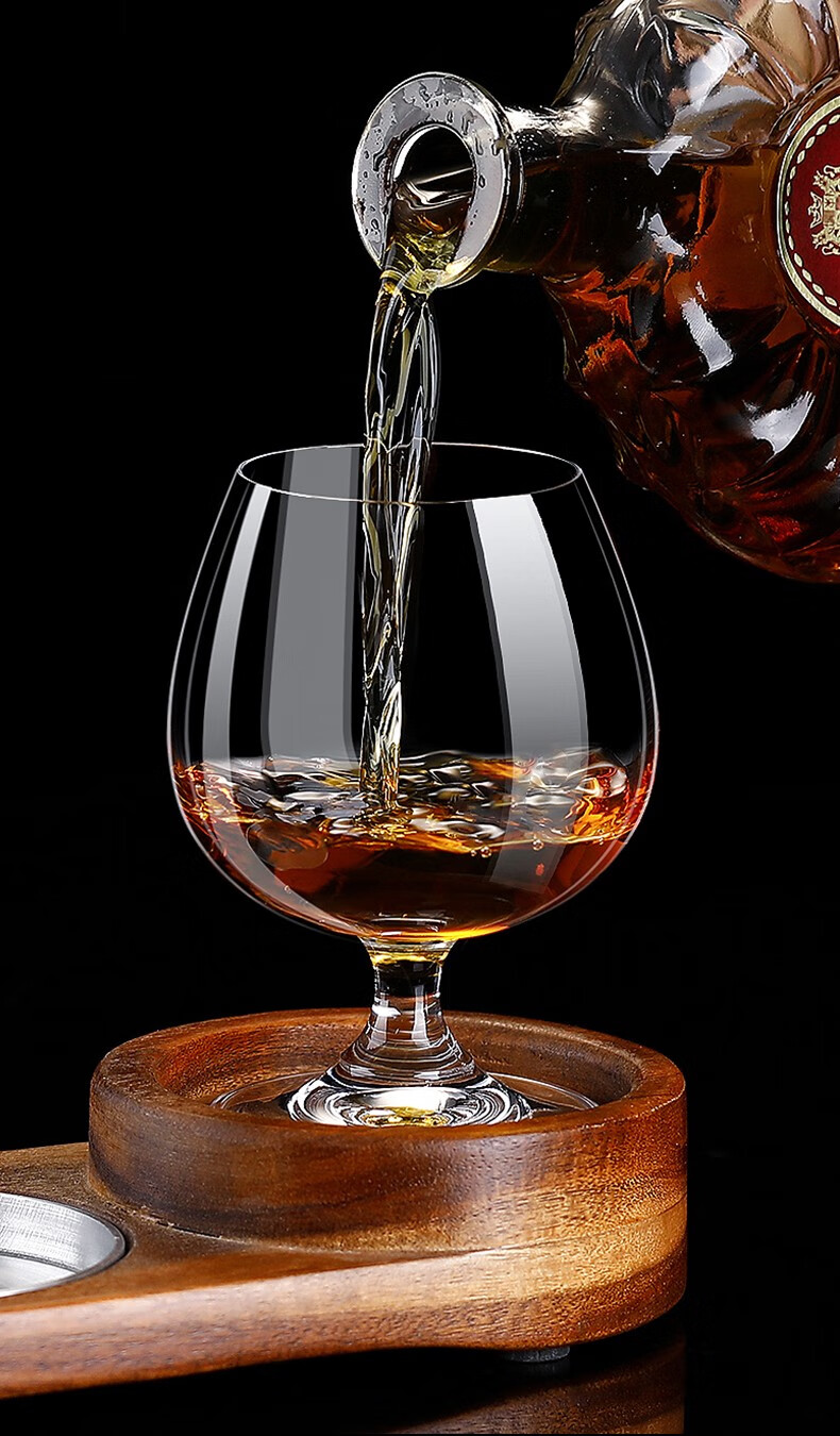 luxury 欧式白兰地酒杯水晶玻璃威士忌杯xo洋酒杯子家用红酒杯矮脚杯