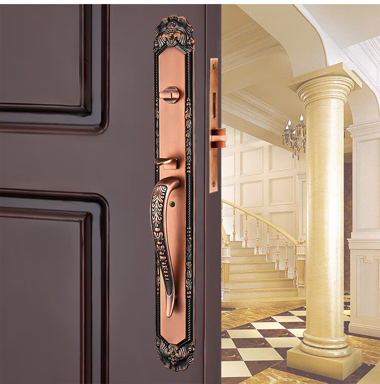 定制定制别墅门锁大门锁实木门双开入户门大锁欧式木门锁防盗门锁把手