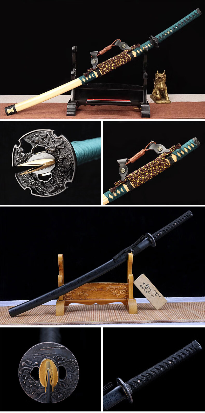 玩具刀 金属 忍者日本武士刃东洋居合练习一体木刀剑刀具动漫忍者冷未