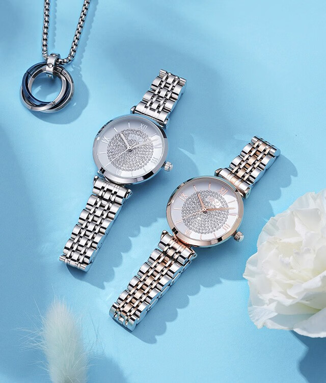 mno梦梭满天星女士手表轻奢休闲小巧百搭石英女表网红抖音同款高中生