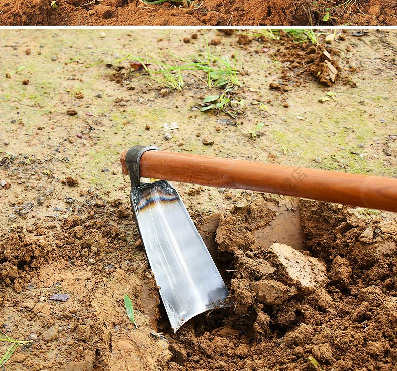 家用锄头老式农具木柄把多功能松土翻地挖笋神器锰钢农用工具大全 1
