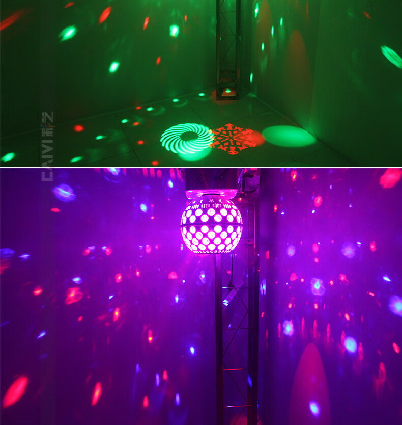 彩艺led灯笼图案魔球ktv包房酒吧声控爆闪舞台婚庆镭射激光灯光 ktv