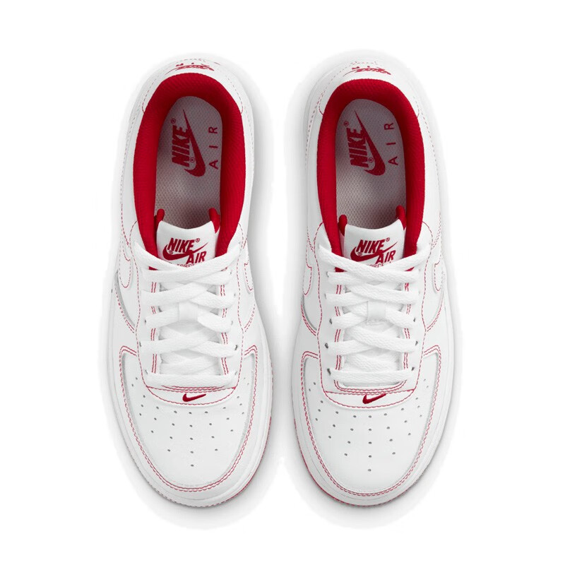 耐克nikeairforceaf1红白缝线空军一号运动鞋板鞋女鞋cw157510036