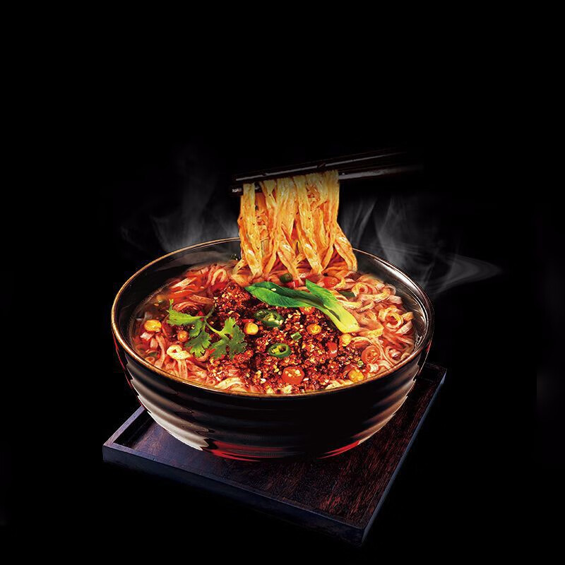 稻花香重庆小面酸辣味麻辣非油炸方便面速食好巴适 130g*12碗整箱