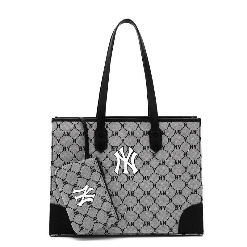 自营旗舰店】韩国2021秋冬新款mlb托特包女潮时尚休闲大容量老花ny帆