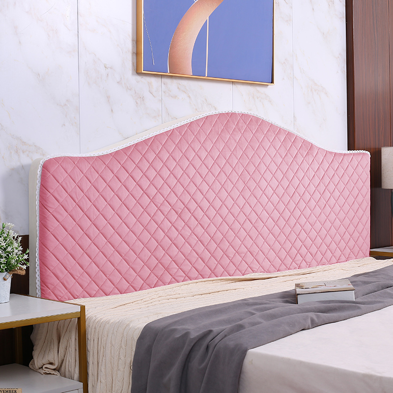 朵姝定制欧式床头罩套不规则老式夹棉圆弧形异形木床靠背全包防尘加厚