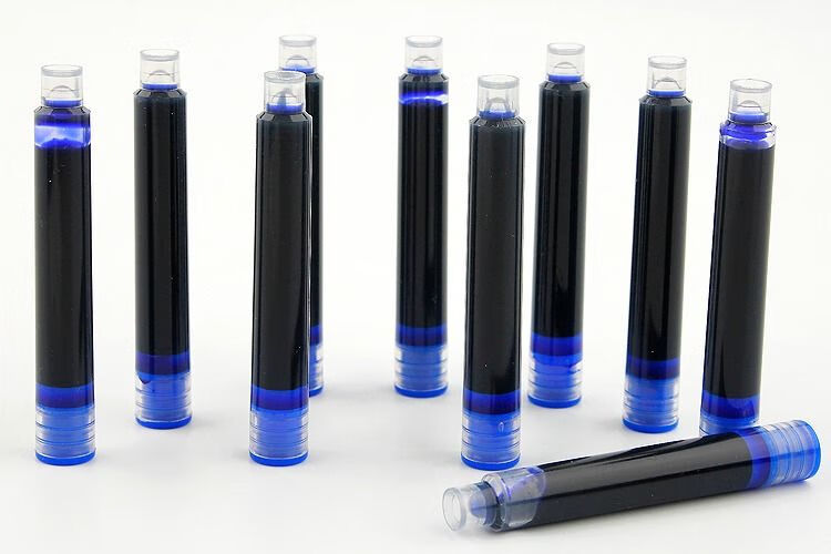 精选钢笔墨囊套装小学生墨水囊可擦蓝色墨兰蓝黑红色34mm通用可替换