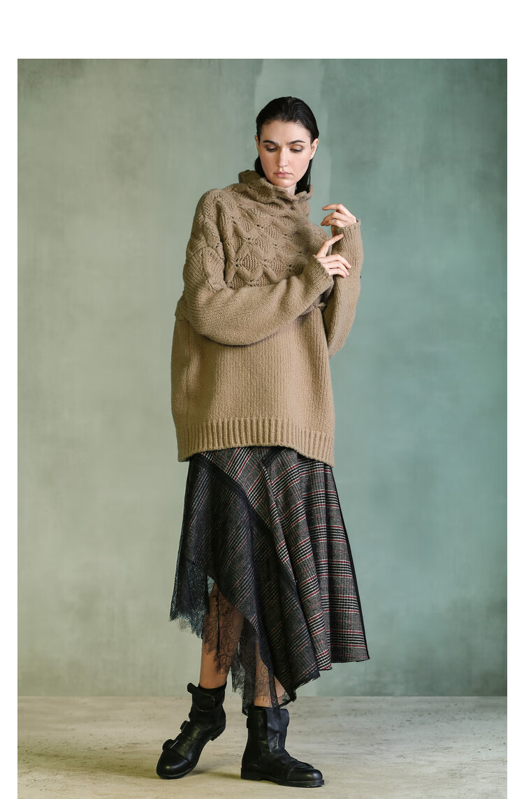 原创设计donoratico达衣岩2020冬毛衣永恒的记忆片段之五狩猎卡其s