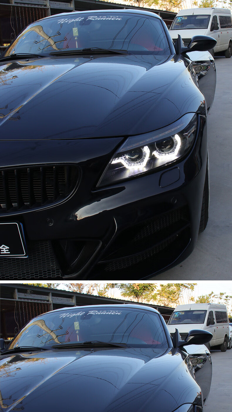 适用于秀山09-16款宝马z4大灯总成e89改装氙气透镜led日行灯流光转向