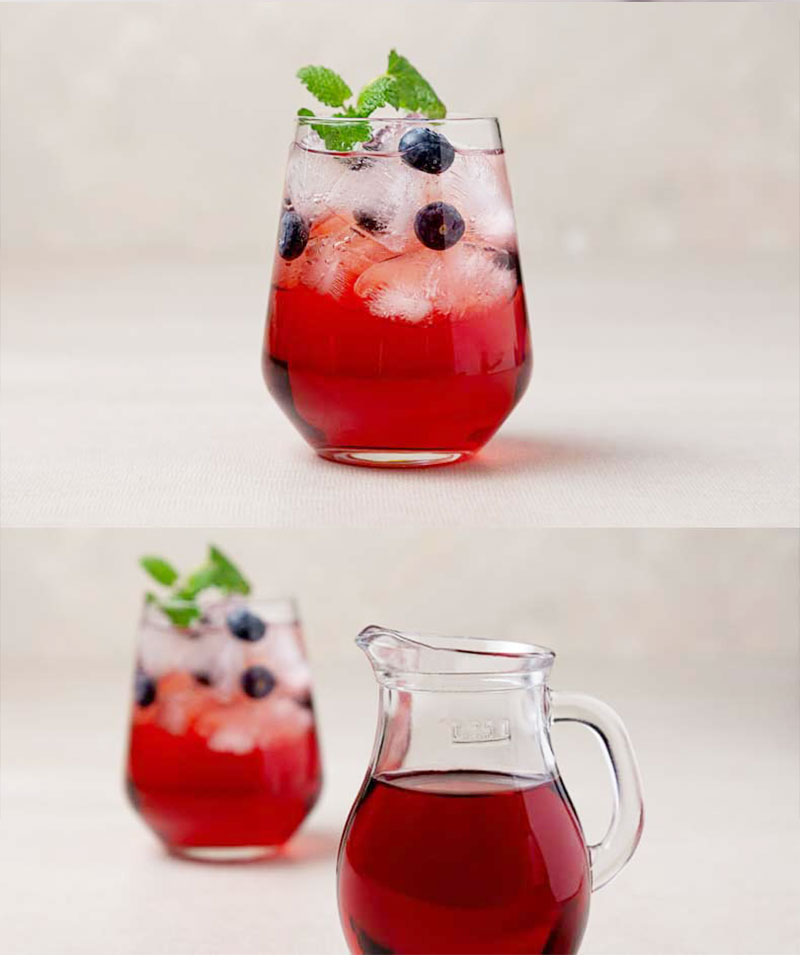 韩国红醋清净园自然发酵浓缩果醋石榴红醋蓝莓果醋饮料500ml深蓝色