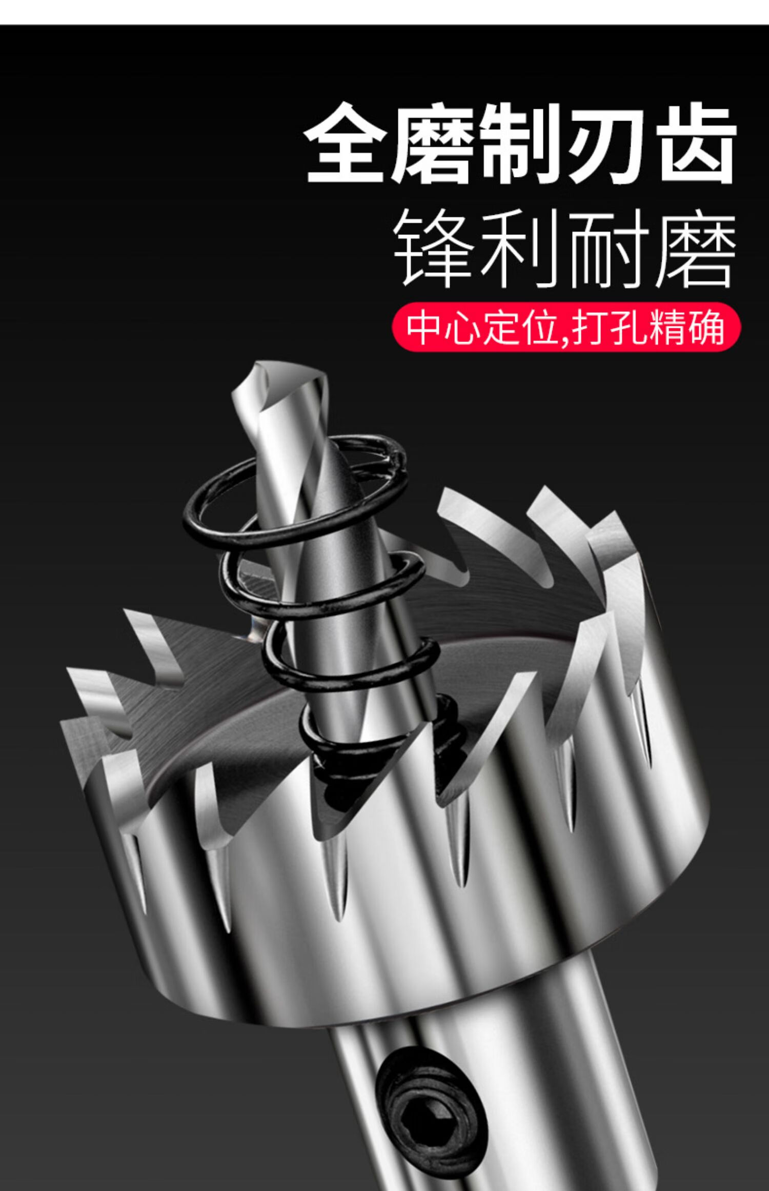 高速钢不锈钢开孔器圆形金属扩孔器铁皮打孔钻孔打眼钻头12mm