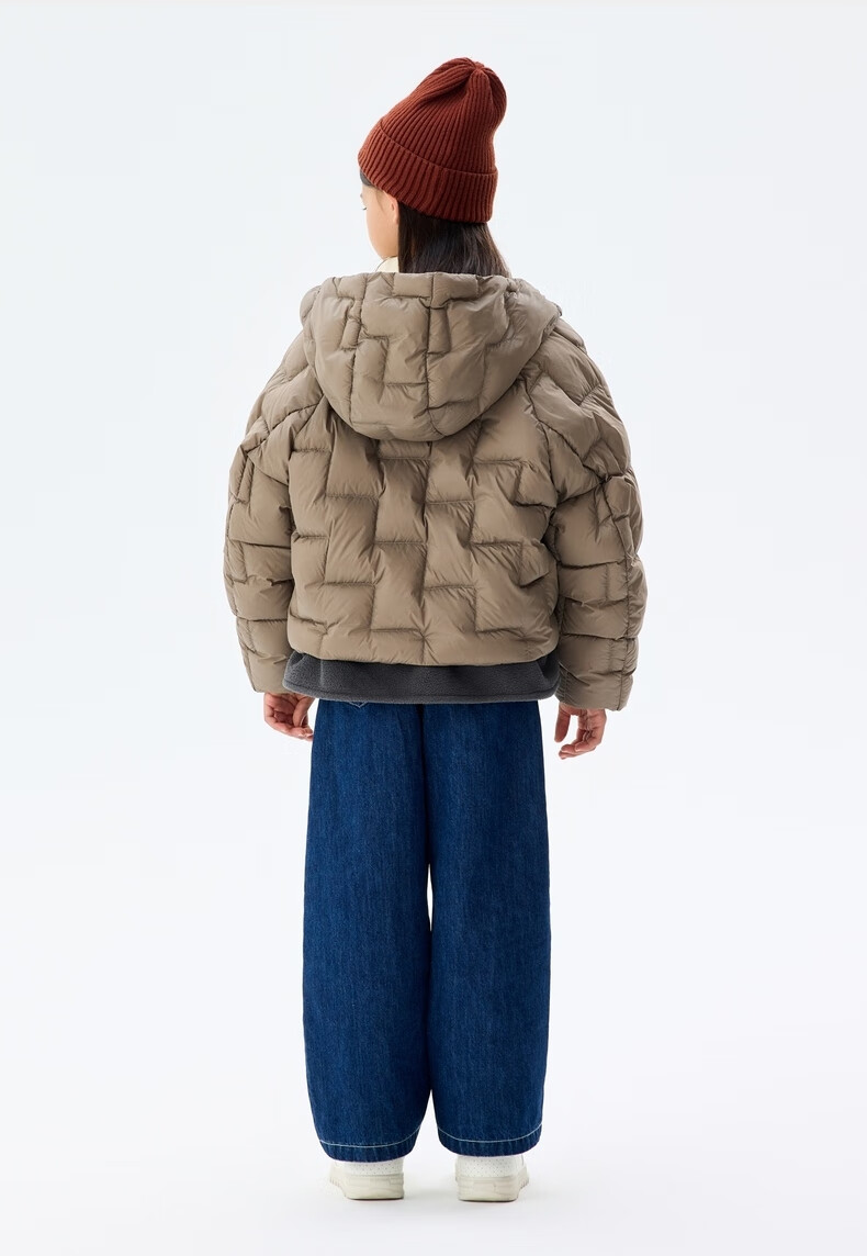 M.Latin Children's down Jacket, Winter 2024 New Style, Girls' Fleece Coat, Coral Pink, 150cm 7