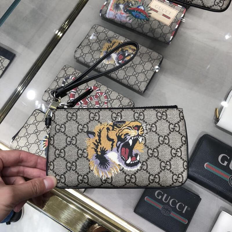 古驰gucci 配饰男士奢侈品虎头印花工艺钱包 8666 uni【图片 价格