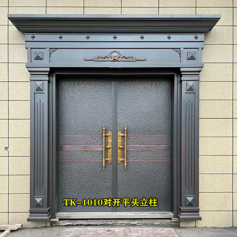 欣喜悦 农村庭院别墅大门入户防盗门不绣钢纯铜门铝合金玻璃门钢制进