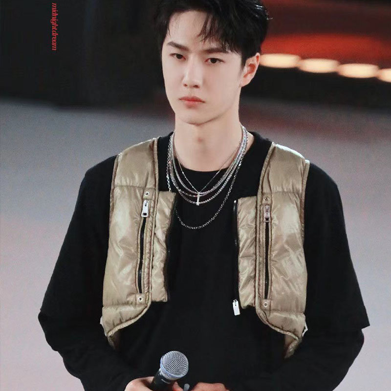 王一博同款纯银骨头项链男嘻哈简约个性女原创设计百搭情侣项链 骨头