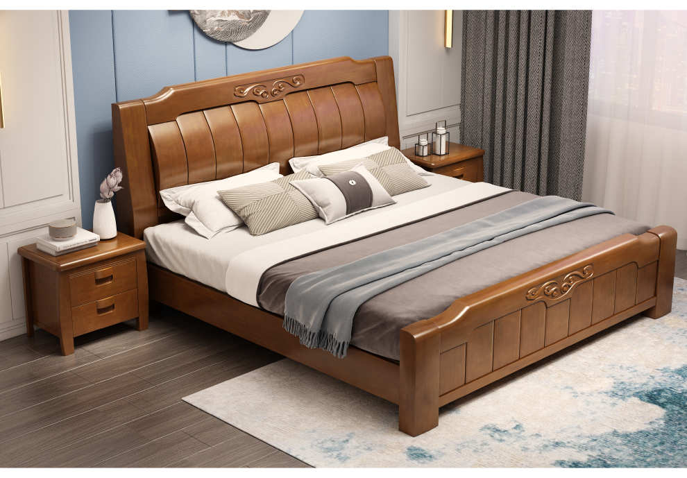 8米大婚床出租房框架储物家用新婚大床 床(气压款) 椰棕床垫9cm 1.