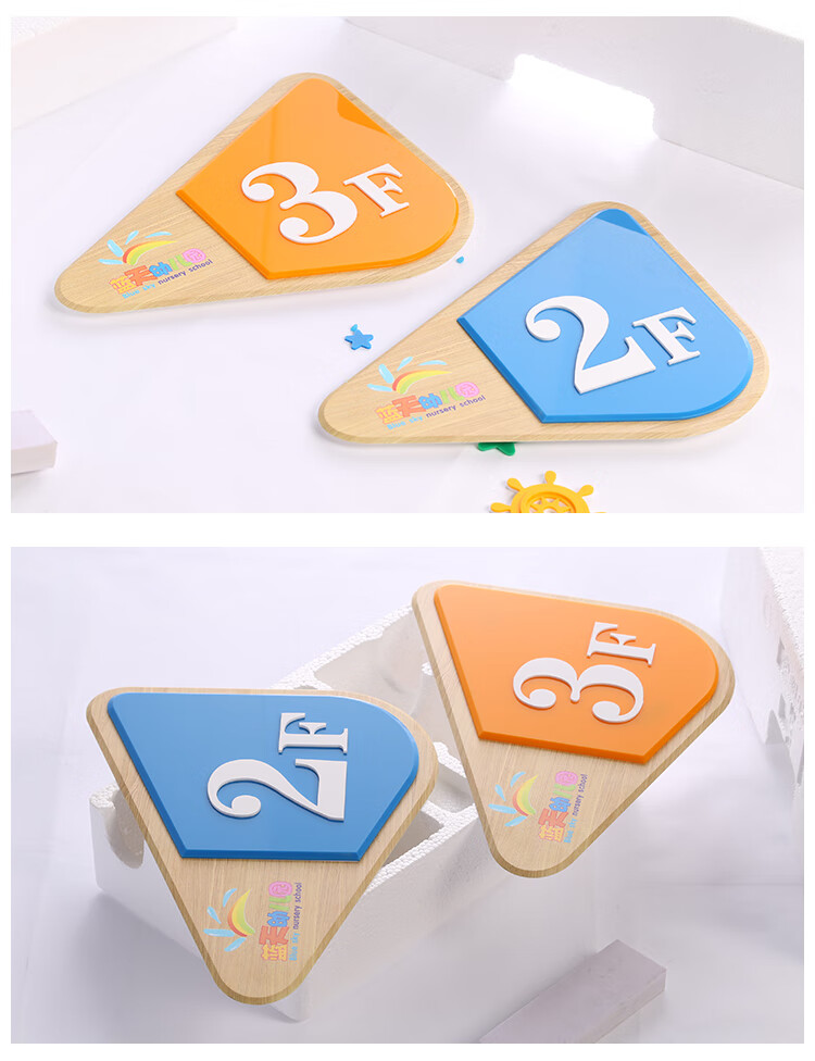 shangxuan学校幼儿园亚克力楼层牌楼梯号码牌定做宾馆立