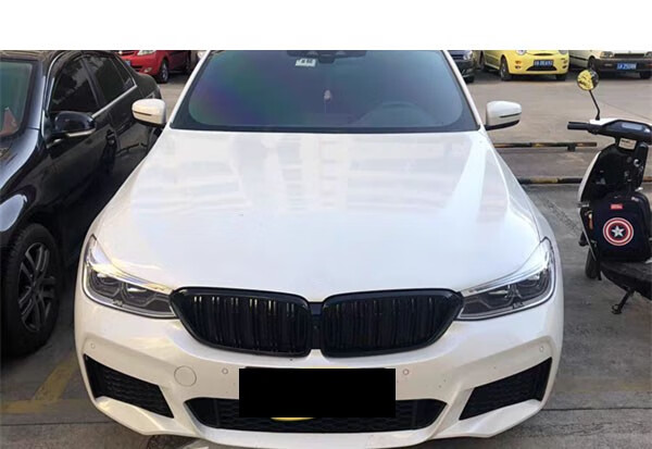 适用于22新款宝马6系gt前脸中网改装 640 630im前脸碳纤维亮黑格栅