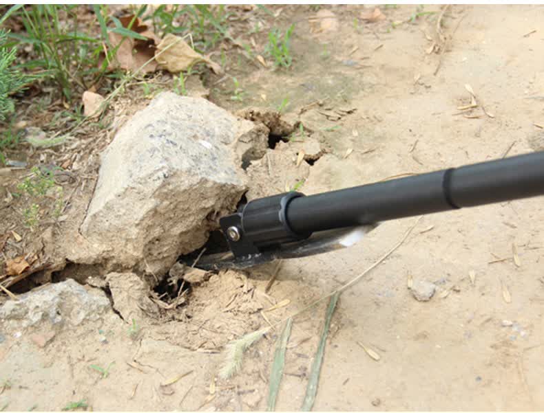 长柄登山铲工兵铲工兵镐户外多功能折叠小洋镐登山镐园艺工具十字镐