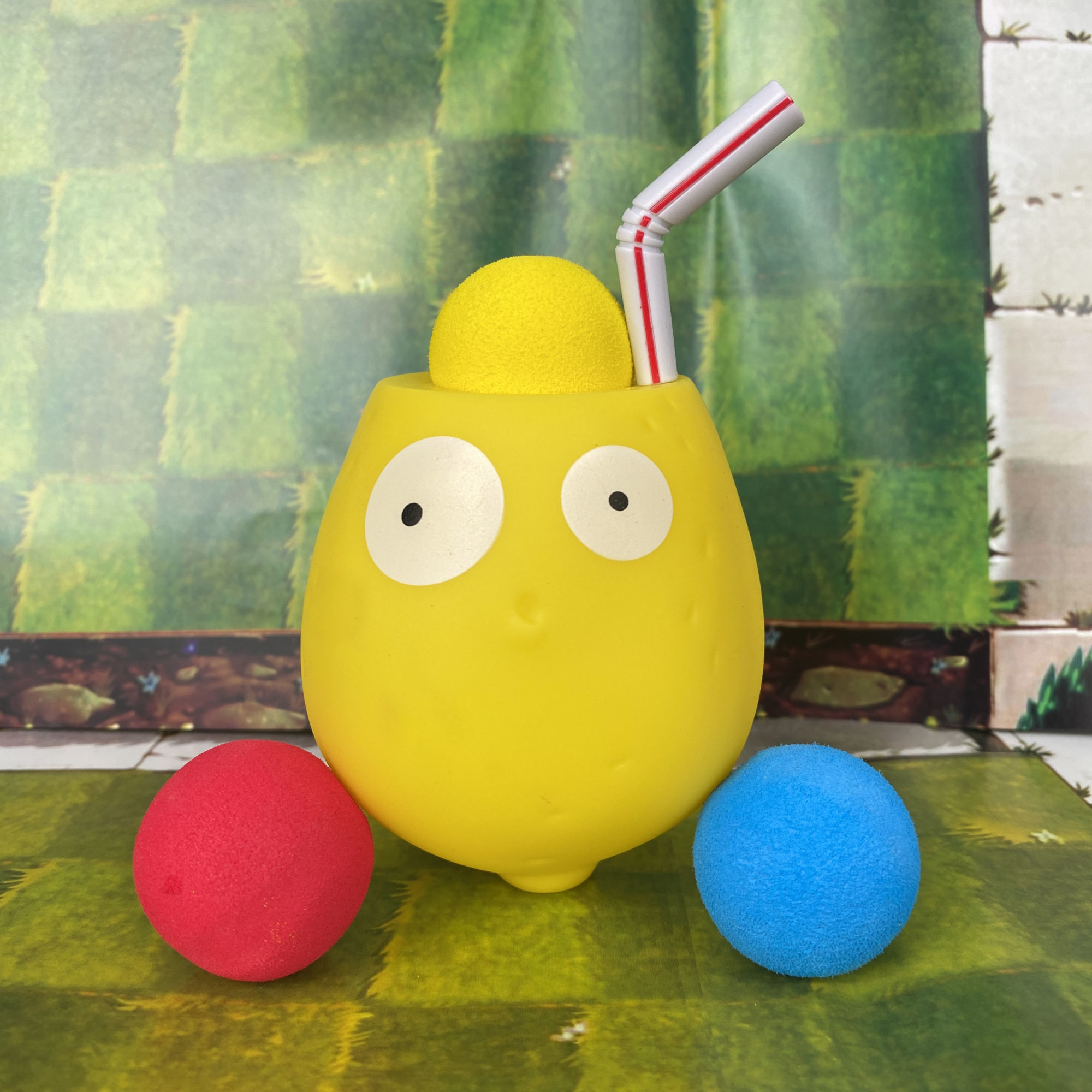 散装可发射植物保龄泡泡幽暮投手火柴花拳手大战僵尸玩具 散装软猫尾