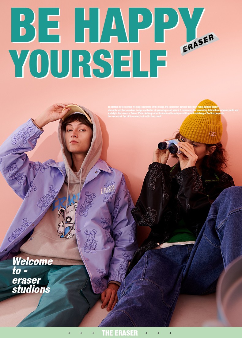 夹克男女同款宽松嘻哈休闲防风外套街头工装上衣潮流情侣装黑色l大码