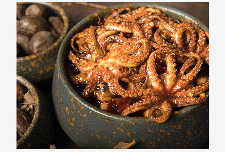 3袋冷吃八爪鱼即食麻辣章鱼海鲜熟零食100g麻辣味3袋